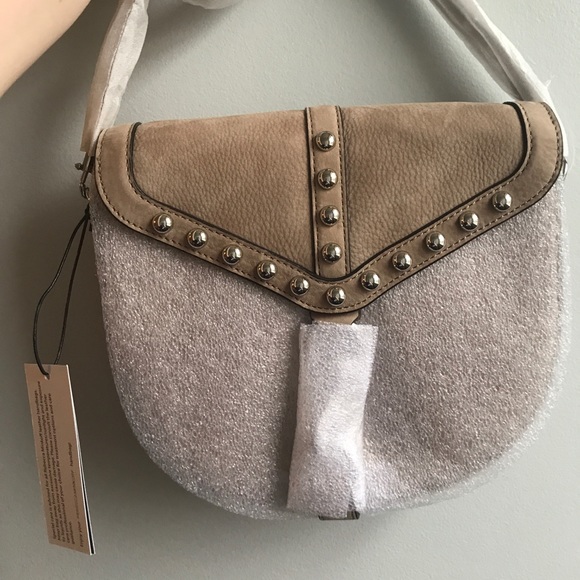 Rebecca Minkoff rose saddle bag studded leather - Picture 3 of 6